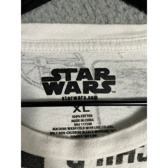 Star Wars Mandalorian The Child Graphic Tee Shirt All Over Print Unisex XL White - Picture 3 of 6